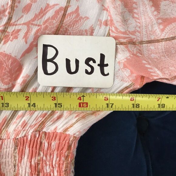 Anthropologie Me 2 Magic Pink V Neck Short Flutter Sleeve Printed Maxi Dress - L - Picture 7 of 10